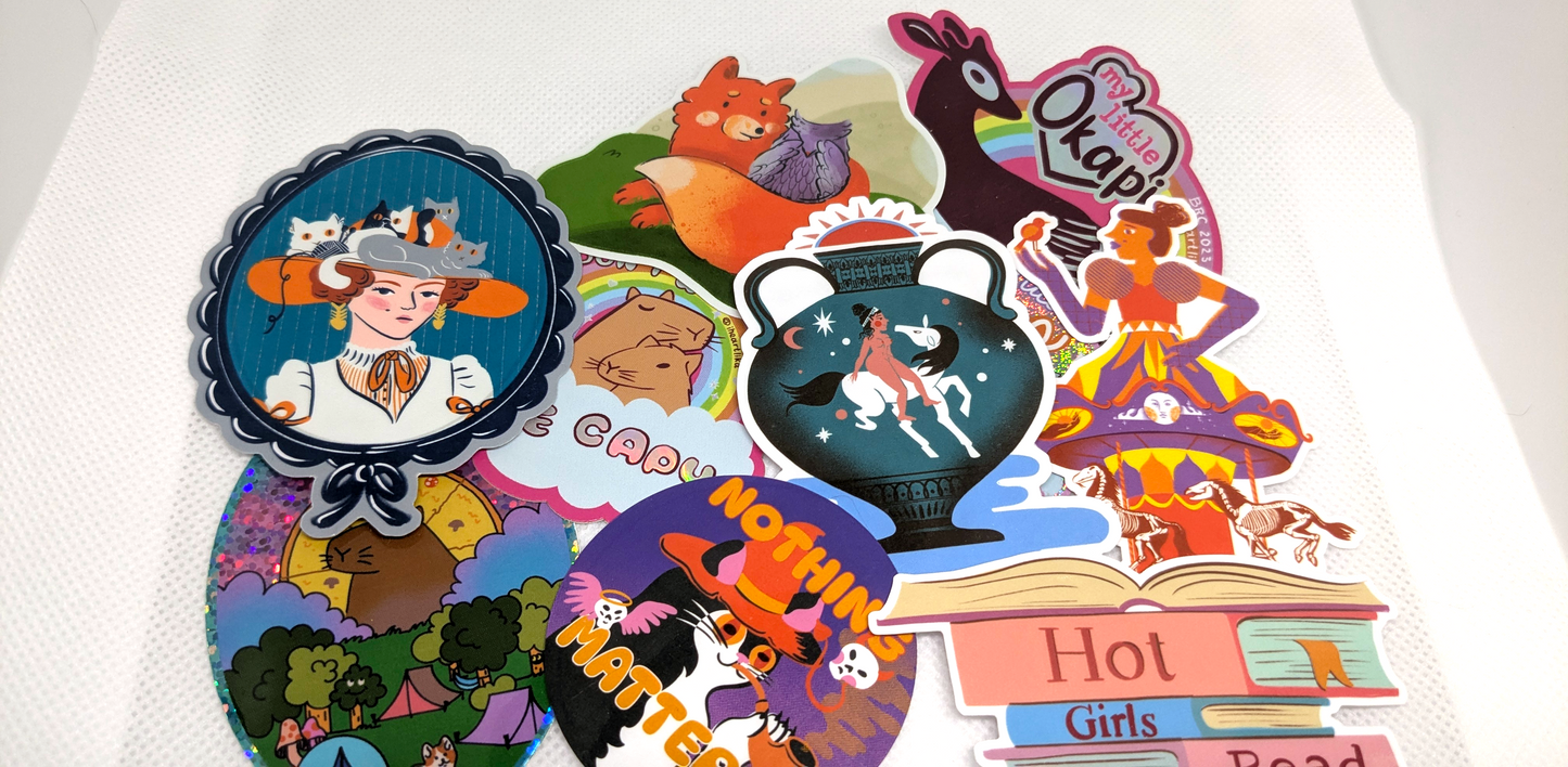 Purple Ponytail Sticker Subscription
