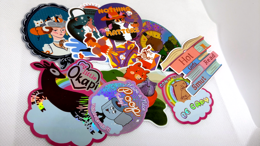 Purple Ponytail Sticker Subscription